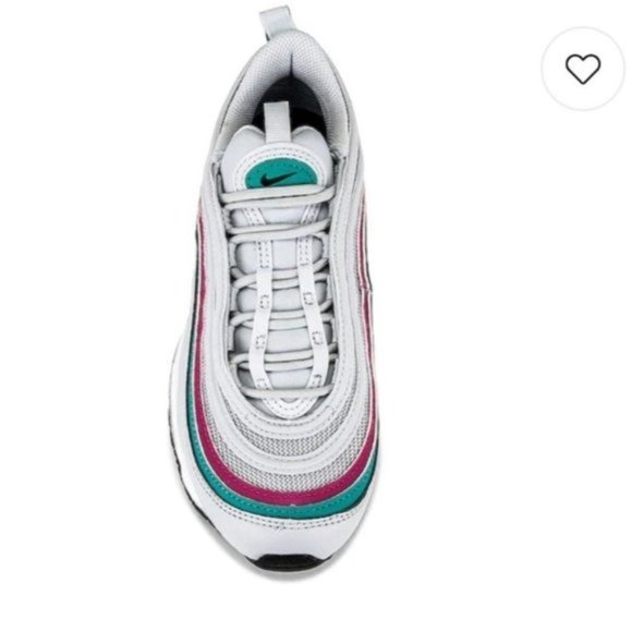 Nike Air Max 97 Sneaker in Pure Platinum, Black, Pink Prime, Washed Teal, & Whit - Picture 4 of 9